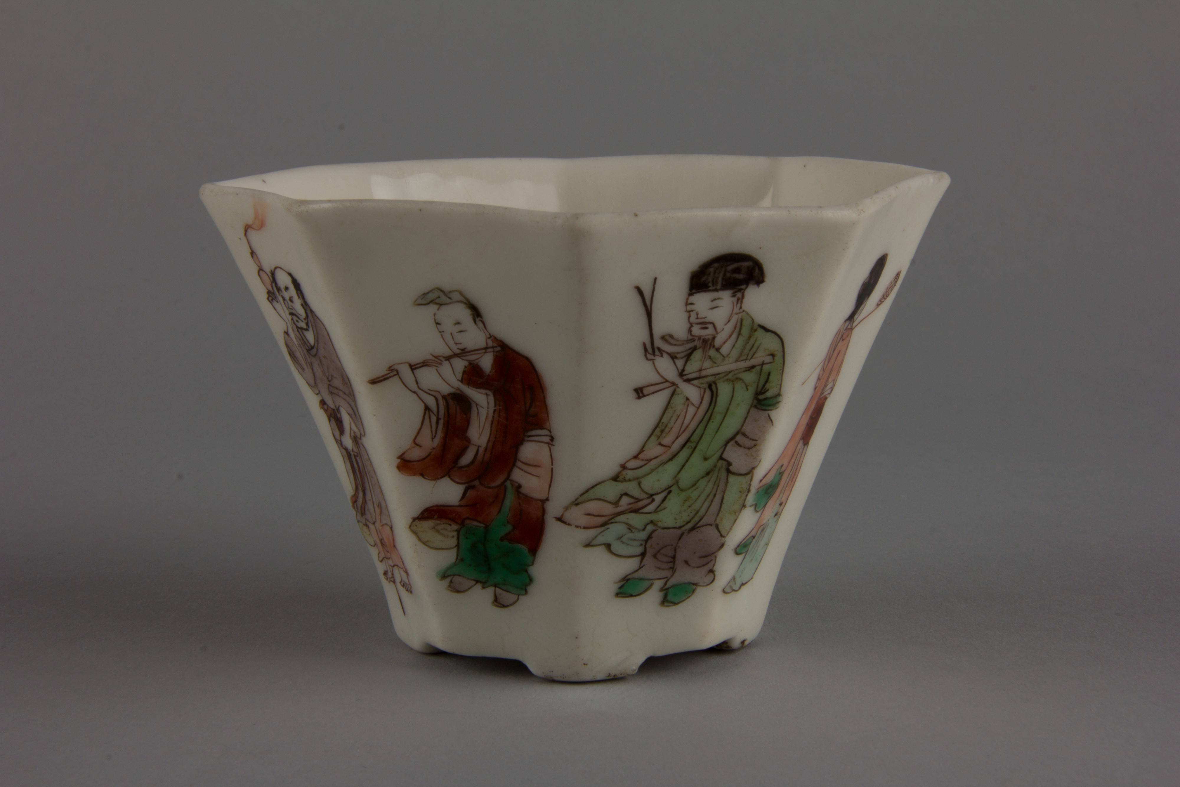Octagonal Cup with the Eight Immortals — Octagonal cup with Eight Immortals, The Metropolitan Museum of Art, 17.118.14, Blanc de Chine