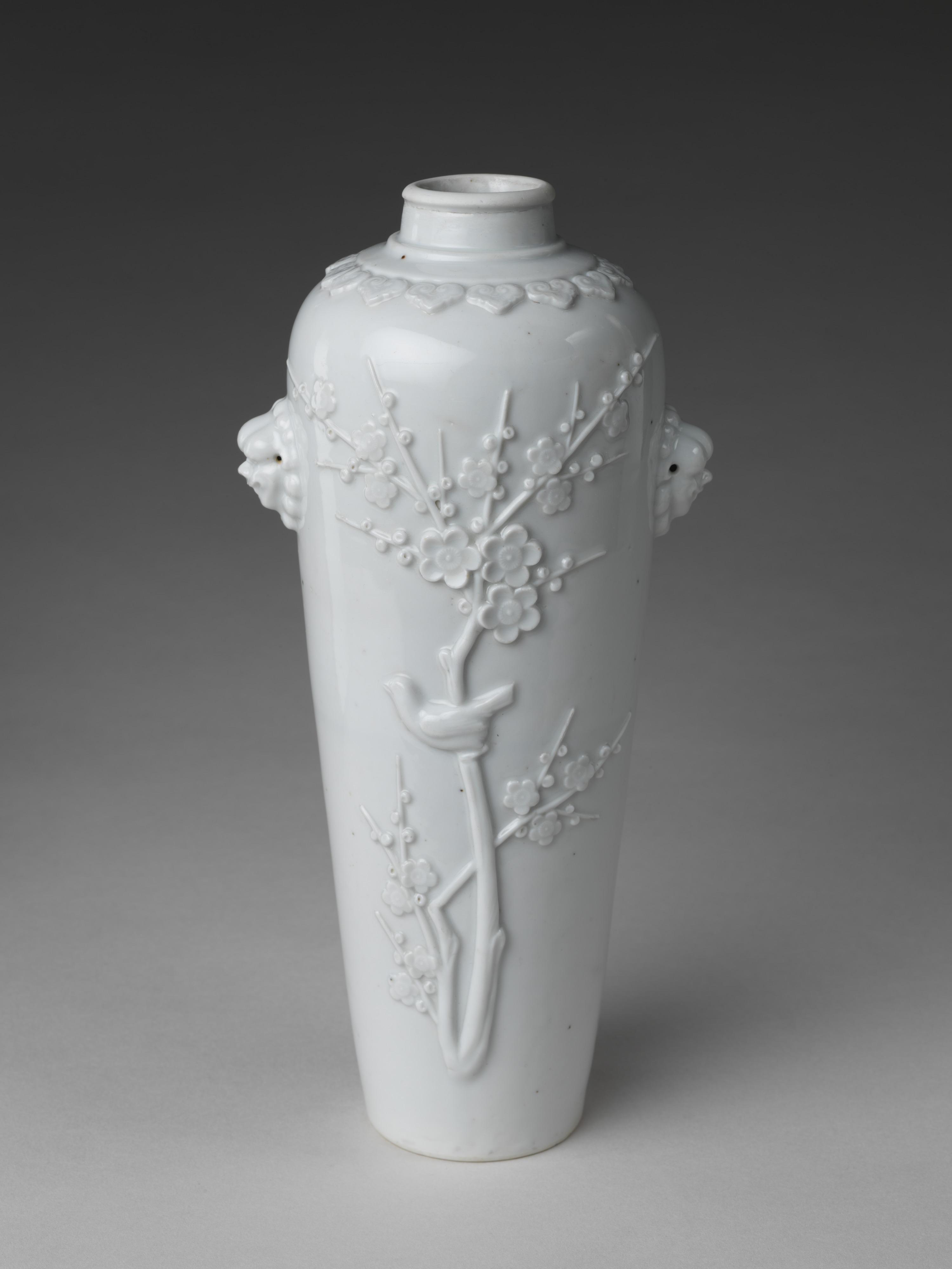 Vase with Plum Blossoms — Vase with plum blossoms, The Metropolitan Museum of Art, 2012.527.2, Blanc de Chine