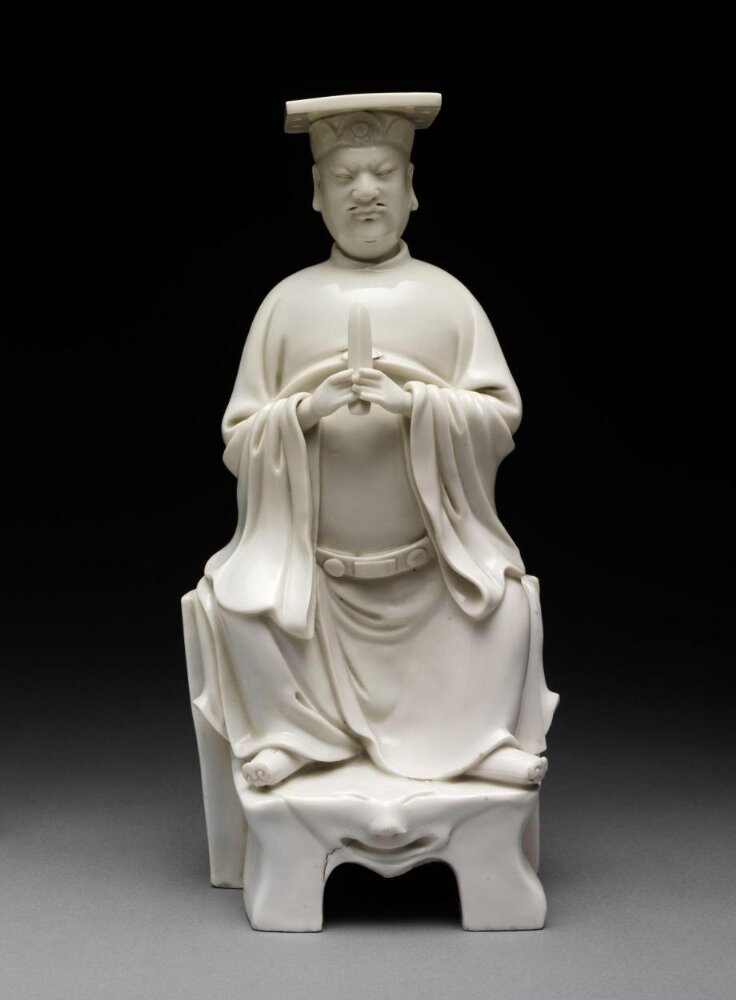 Figure of Wen Chang (God of Literature) — Front view, Victoria and Albert Museum, CIRC.110-1935, Blanc de Chine